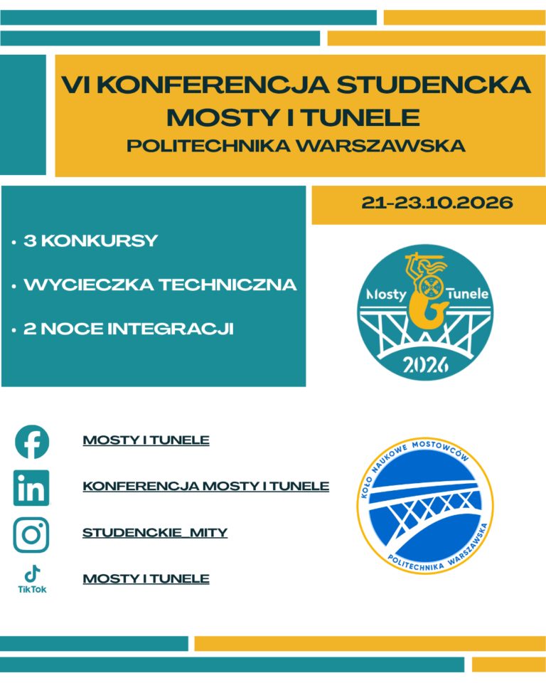 Konferencja Mosty i Tunele organizowana przez naszych studentów